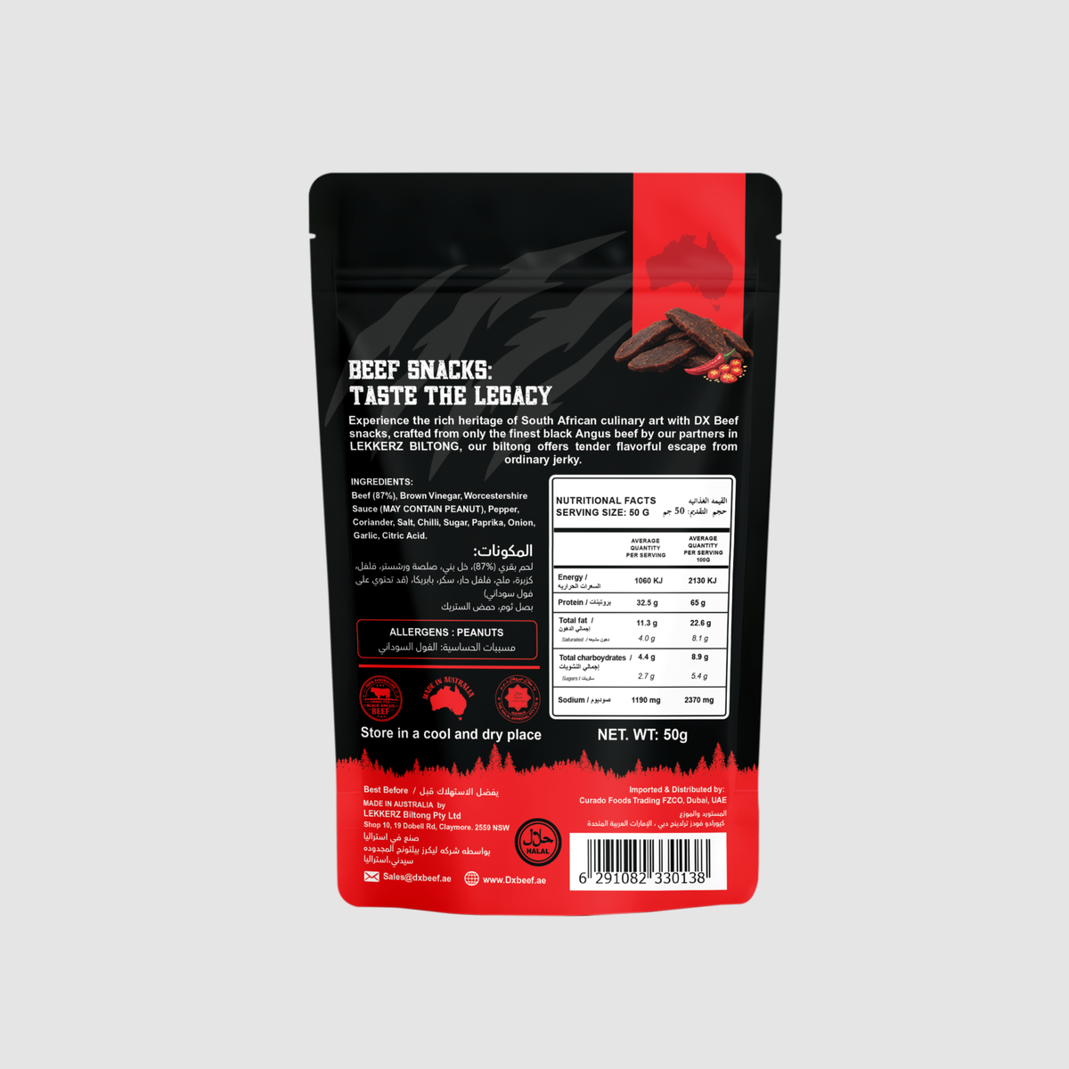 Chilli Biltong Slices